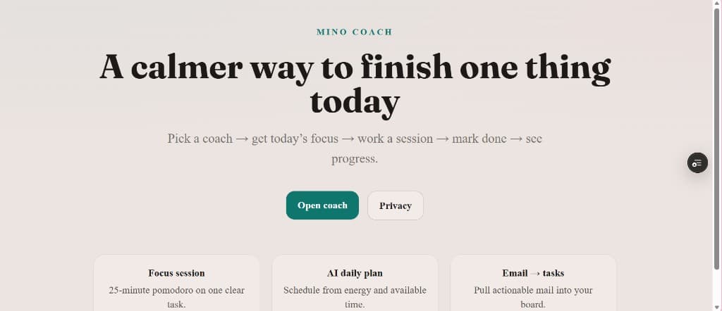 Mino Coach preview